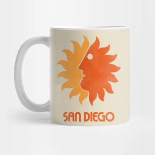 Retro San Diego Sun Tourist Souvenir Mug